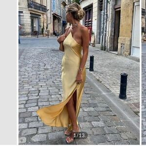 Yellow maxi dress